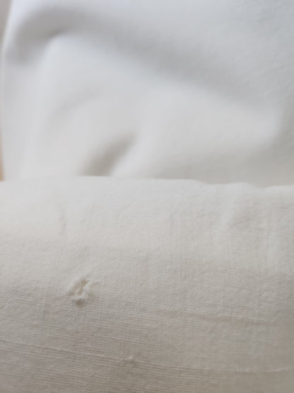 Ancien drap coton monogramme MN broderie rideau 230 cm sur 190 cm B2