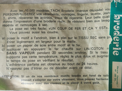 Ancien patch vintage thermocollant armée broderie customisation T14