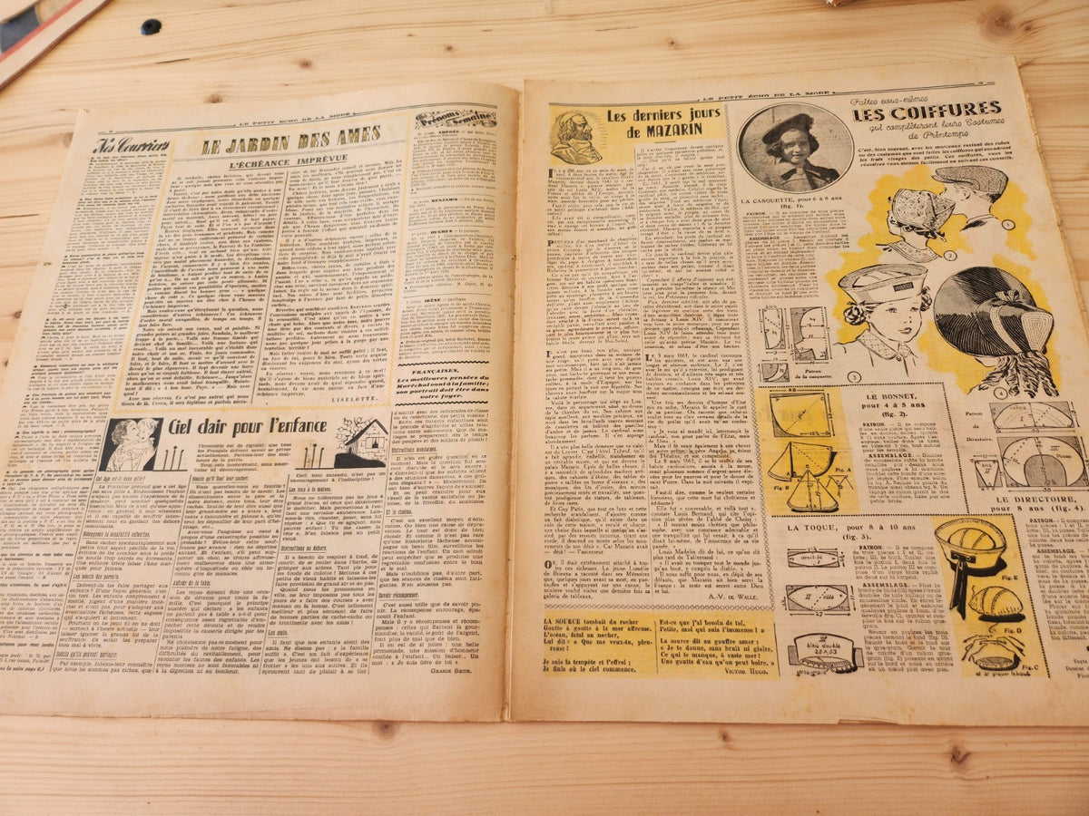 Le petit echo de la mode 1941 n°13 coiffes robe  revue mode française