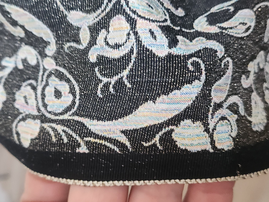 Ancien coupon de tissu vintage multicolore paillette épais 1 m sur 2 m 60 B4