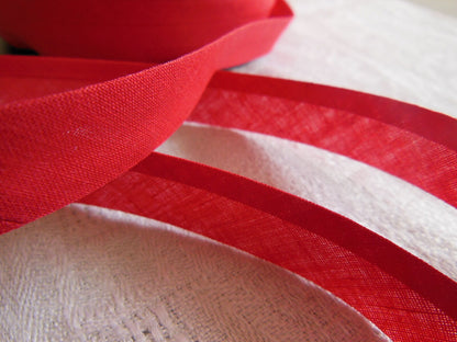 Biais vintage ruban bordure rouge 5 mètres sur 1,5  cm