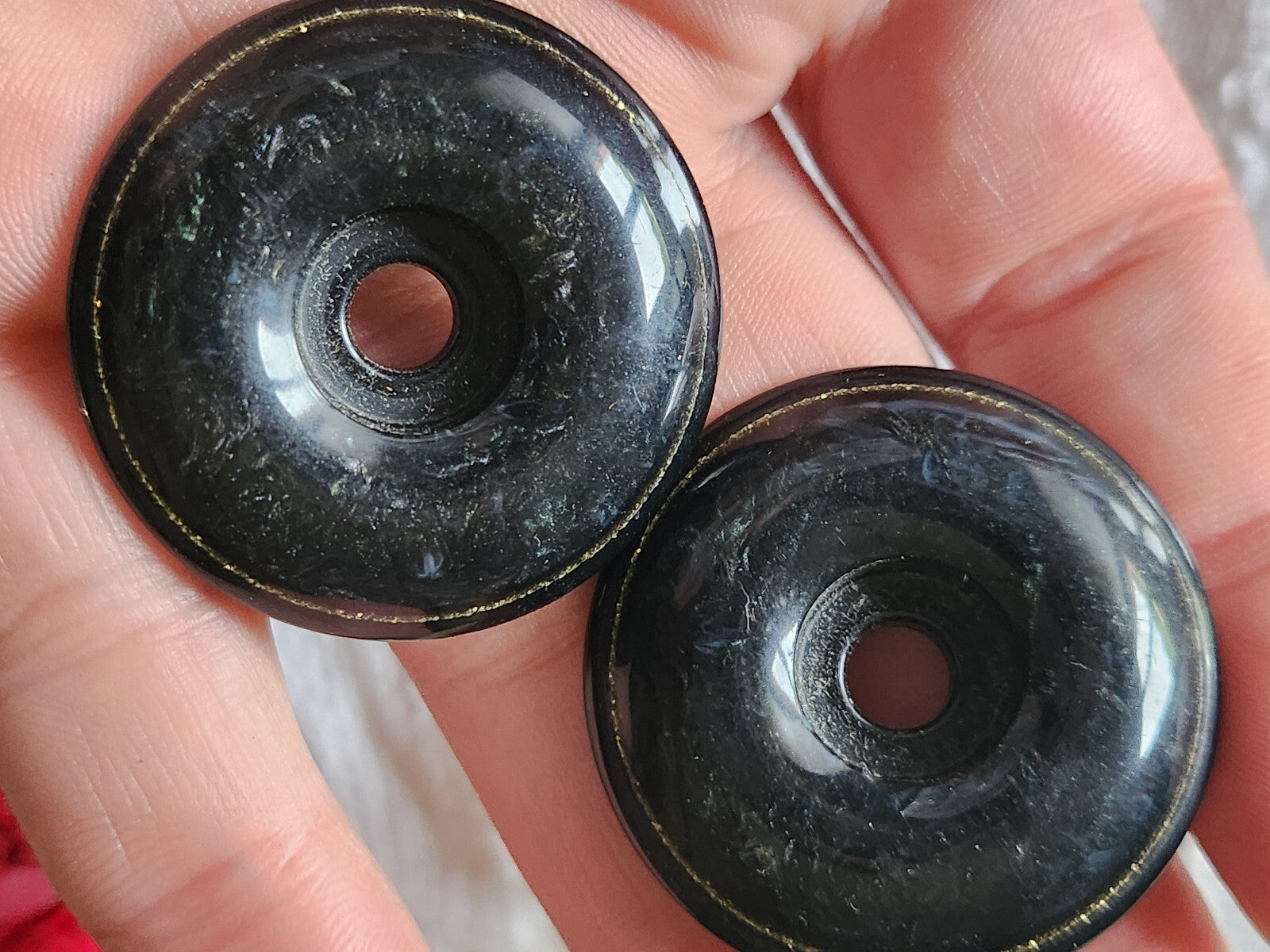 Lot 2 gros ornements à ttous pour création vintage diamètre 3,8 cm ref 2410