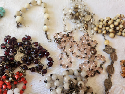 Lot 258 grammes  piece  chapelets anciens restauration listing en photo T1 n°7