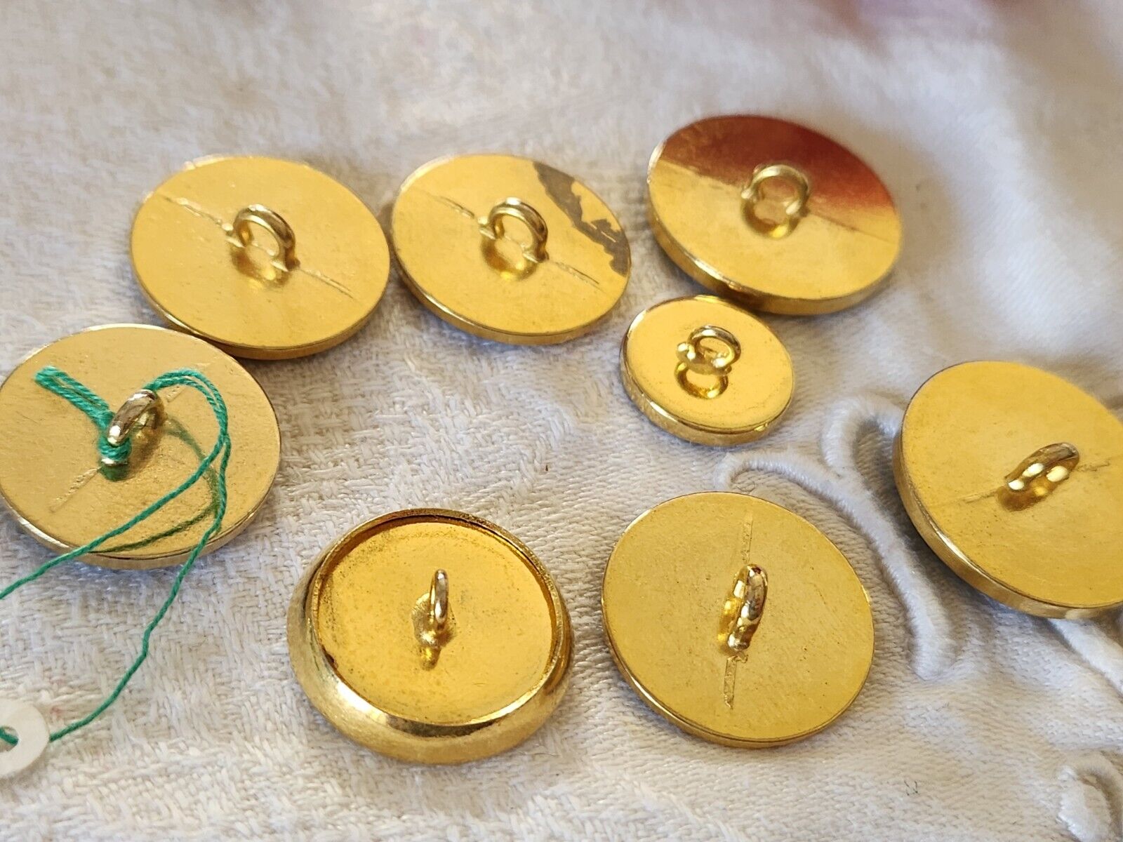 Rare Boucle de ceinture ancre marin  avec ses 8 boutons assortis noir ref 0032