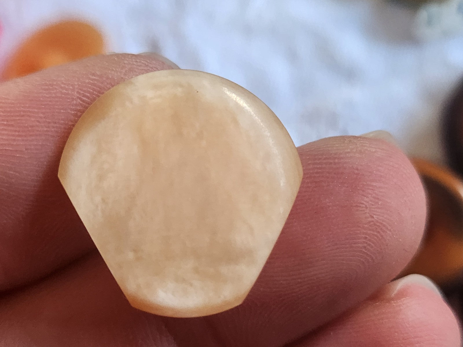 Lot 7 boutons vintage rose saumon forme original pied 2,2 cm ref 2681