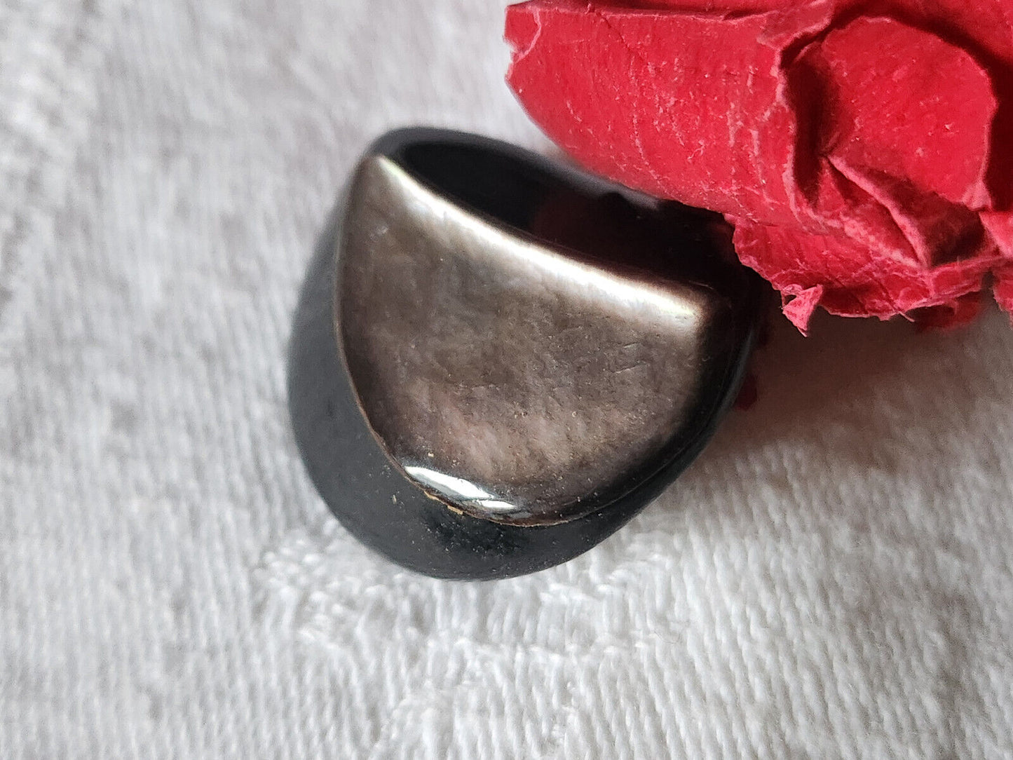 Collection bouton vintage nacre monture noir superbe 2,7 cm sur 2,3 cm D10K