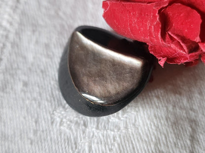 Collection bouton vintage nacre monture noir superbe 2,7 cm sur 2,3 cm D10K