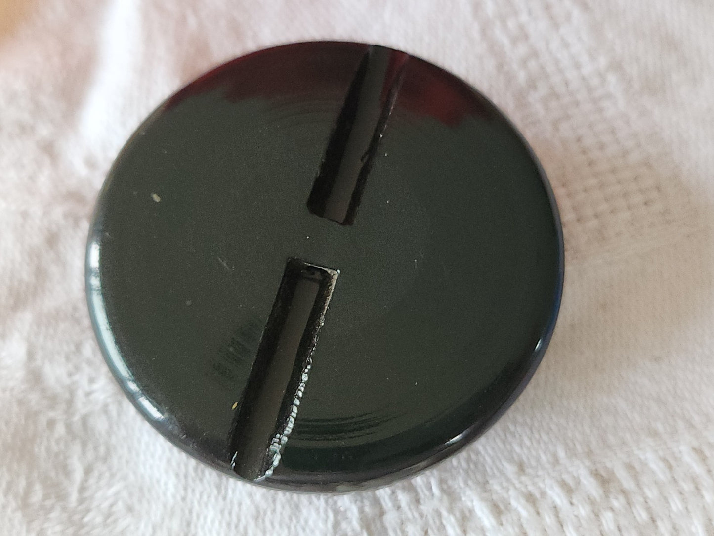 collection énorme bouton vintage vert passementerie pied plat 4 cm ref 5992