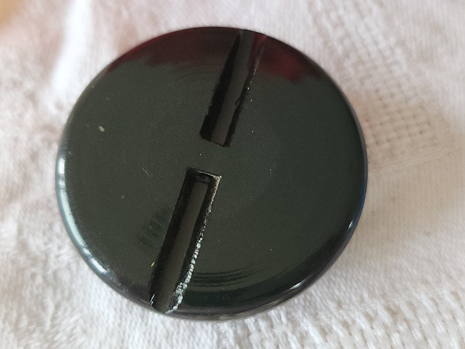 collection énorme bouton vintage vert passementerie pied plat 4 cm ref 5992