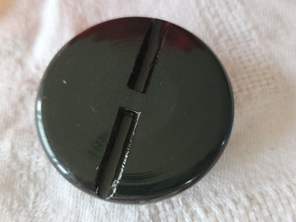 collection énorme bouton vintage vert passementerie pied plat 4 cm ref 5992
