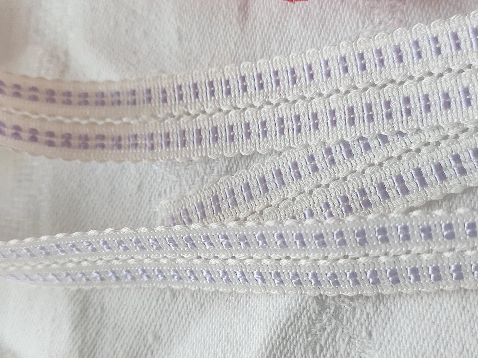 Galon vintage entre deux violet blanc biais 5 métres 1,6 cm A2