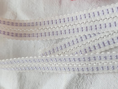 Galon vintage entre deux violet blanc biais 5 métres 1,6 cm A2