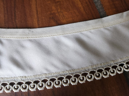 Ancien  col tissu satiné  dentelle  vintage  B1-72