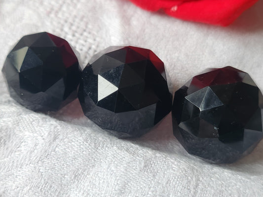 Lot 3 boule en verre  anciens restauration poignée 2,7 et 2,5 cm ref 5738