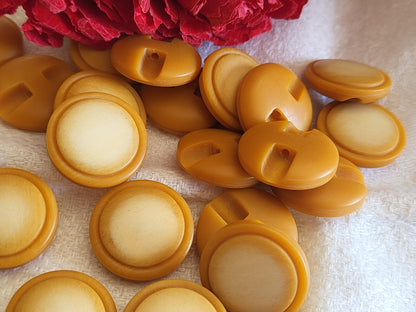 lot 11 boutons vintage camel degradé pied 1,8 cm ref 3370