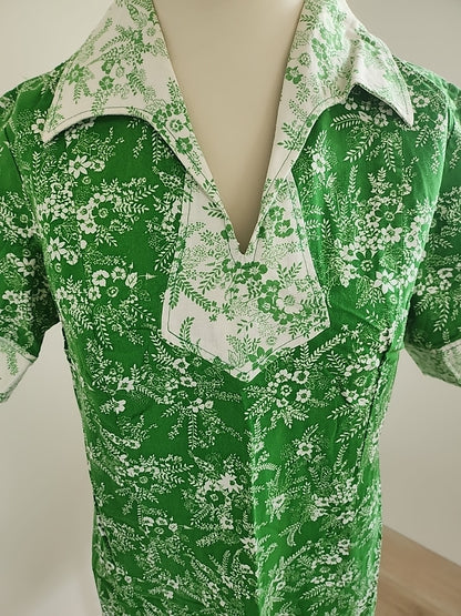 Pur vintage robe ancienne coton imprimé fleur  40 ? coton  ref portant