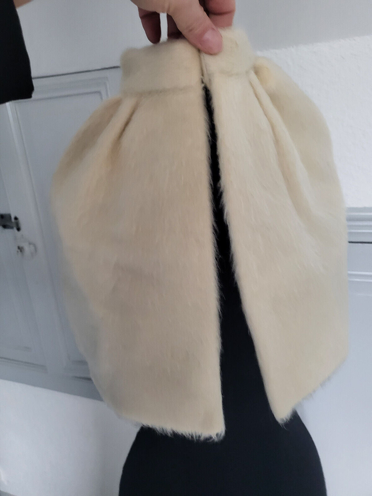 Etole ancienne vintage cape dessus d'épaule capeline fillette crème B5