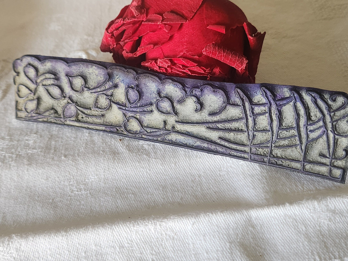 Tampon ancien sans support frise idéal broderie collection le vent n°14
