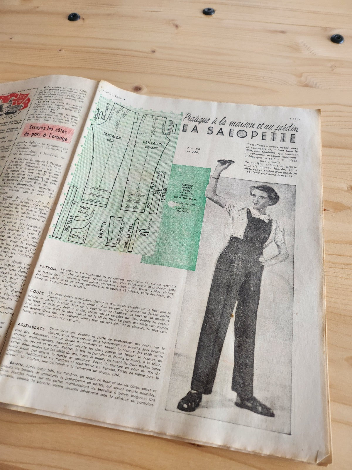 Le petit echo de la mode 1954 n°9  le printemps dans la maison
