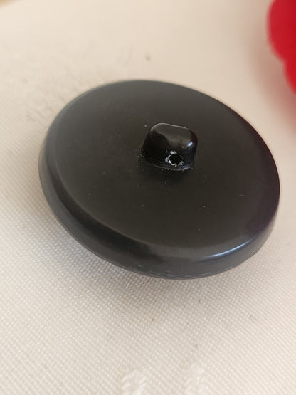 Collection gros  bouton vintage passementerie noir pied 3,3 cm ou 33 mm G3N