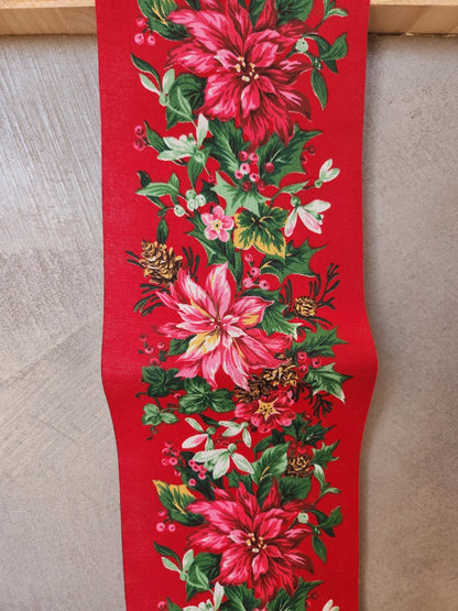 Large galon ancien rouge grosse fleur 10, 5 cm 2 m 55 XXL  T3