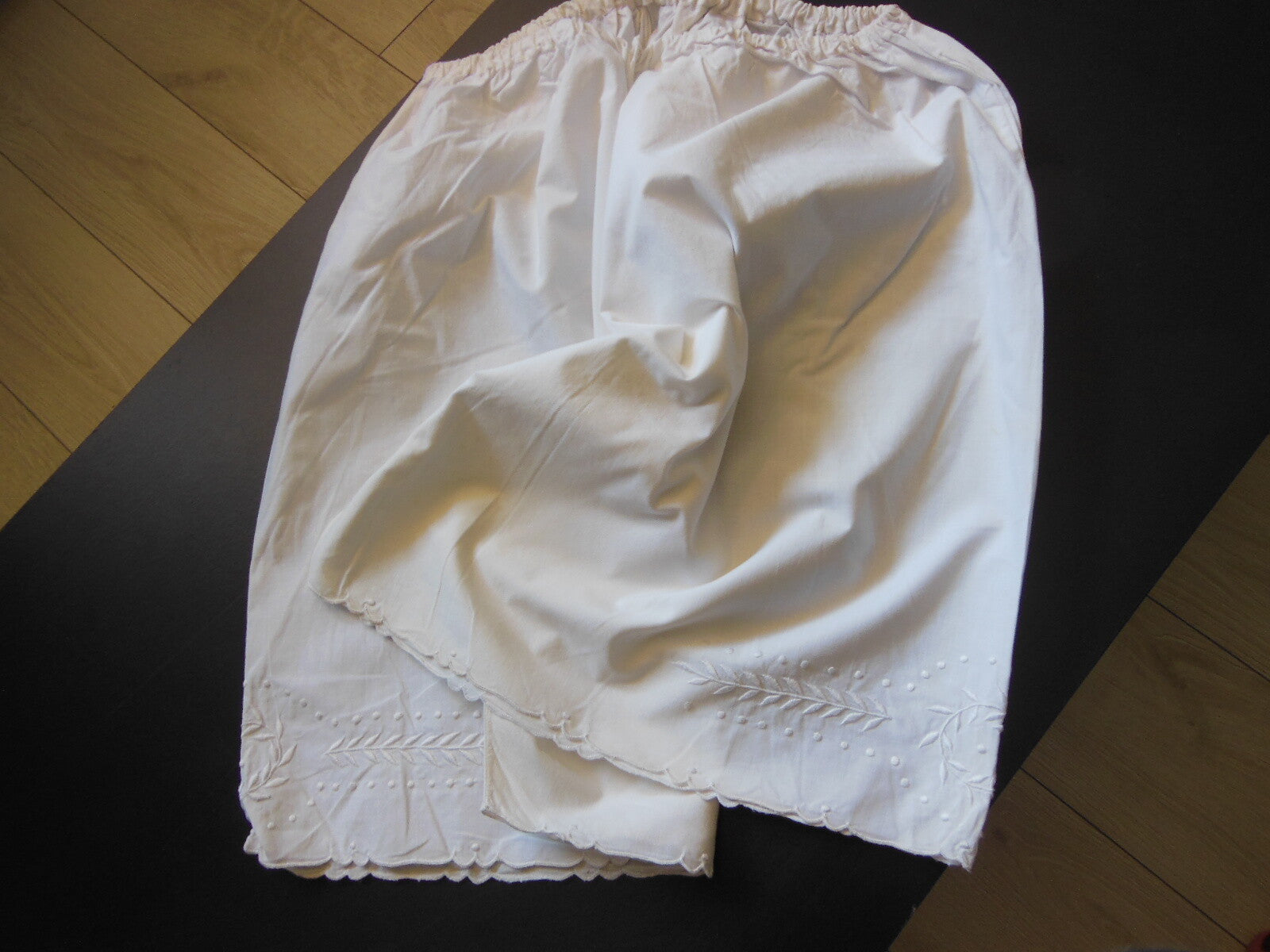 Culotte short de nuit dentelle broderie blé tour taille élastique B1