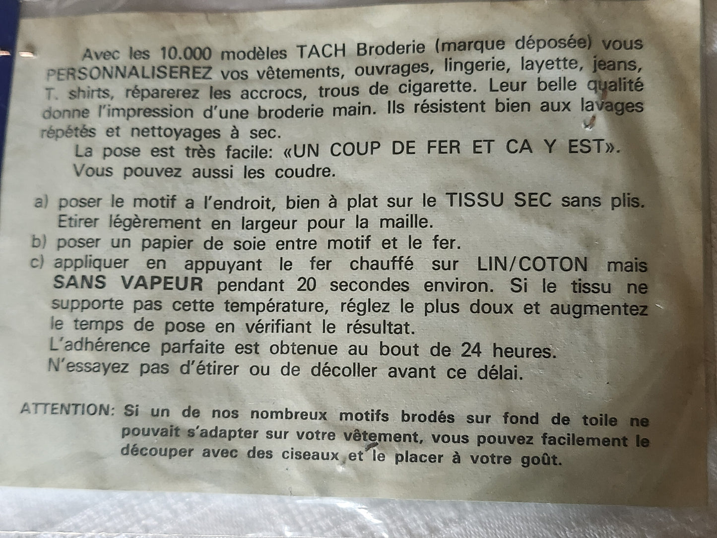 Ancien patch vintage thermocollant captain broderie customisation T14