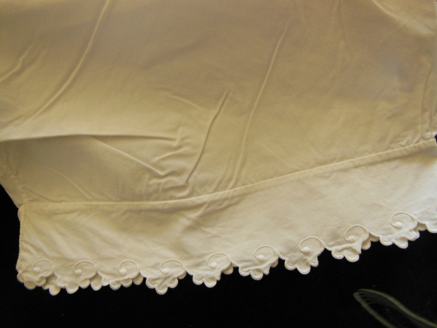 Ancienne culotte fendue panty  dentelle bas feston costume theatre  B6
