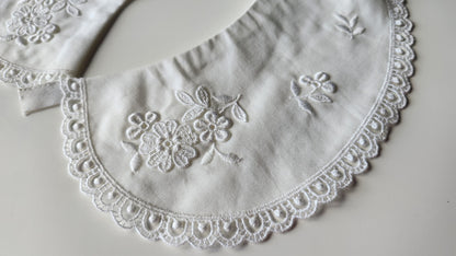 Ancien  col dentelle application tissu fin dentelle  B1-29