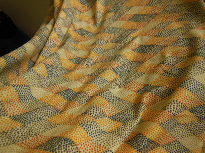 Ancien coupon de tissu vintage mou  ton automne 1 mètre 95  sur 74 cm  B6