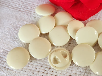 Lot 14 boutons vintage créme beige pied 1,7 cm ou 17 mm ref 3988