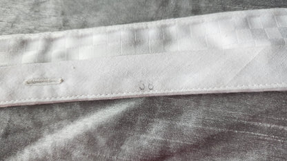 Joli col ancien chemise damassé blanc 38  vintage amovible  B1-22