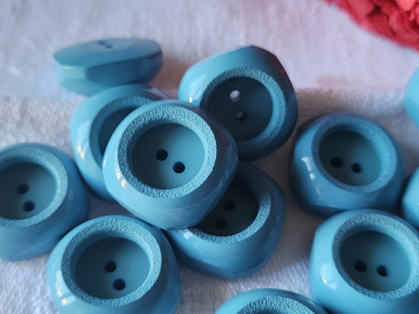 Lot 10 boutons vintage bleu brillant flashy 1,8 cm ref 2829