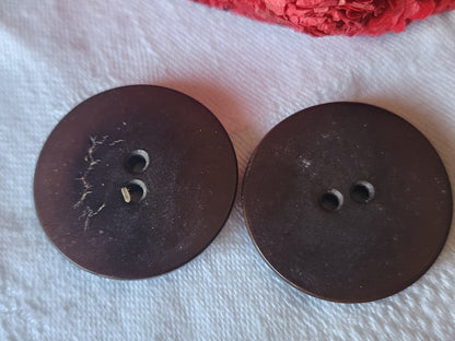Duo gros gros boutons anciens en corozo collection diamètre 3,1 cm ref 5525