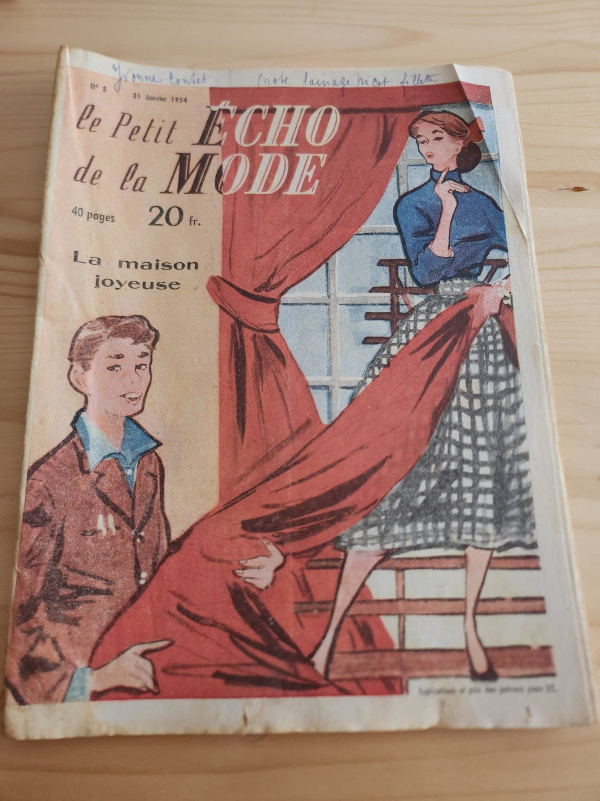 Le petit echo de la mode 1954 n°5  la maison Joyeuse idée pas cher  les canards