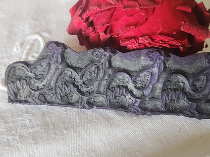 Tampon ancien sans support frise idéal broderie collection coq levé du jour n°12