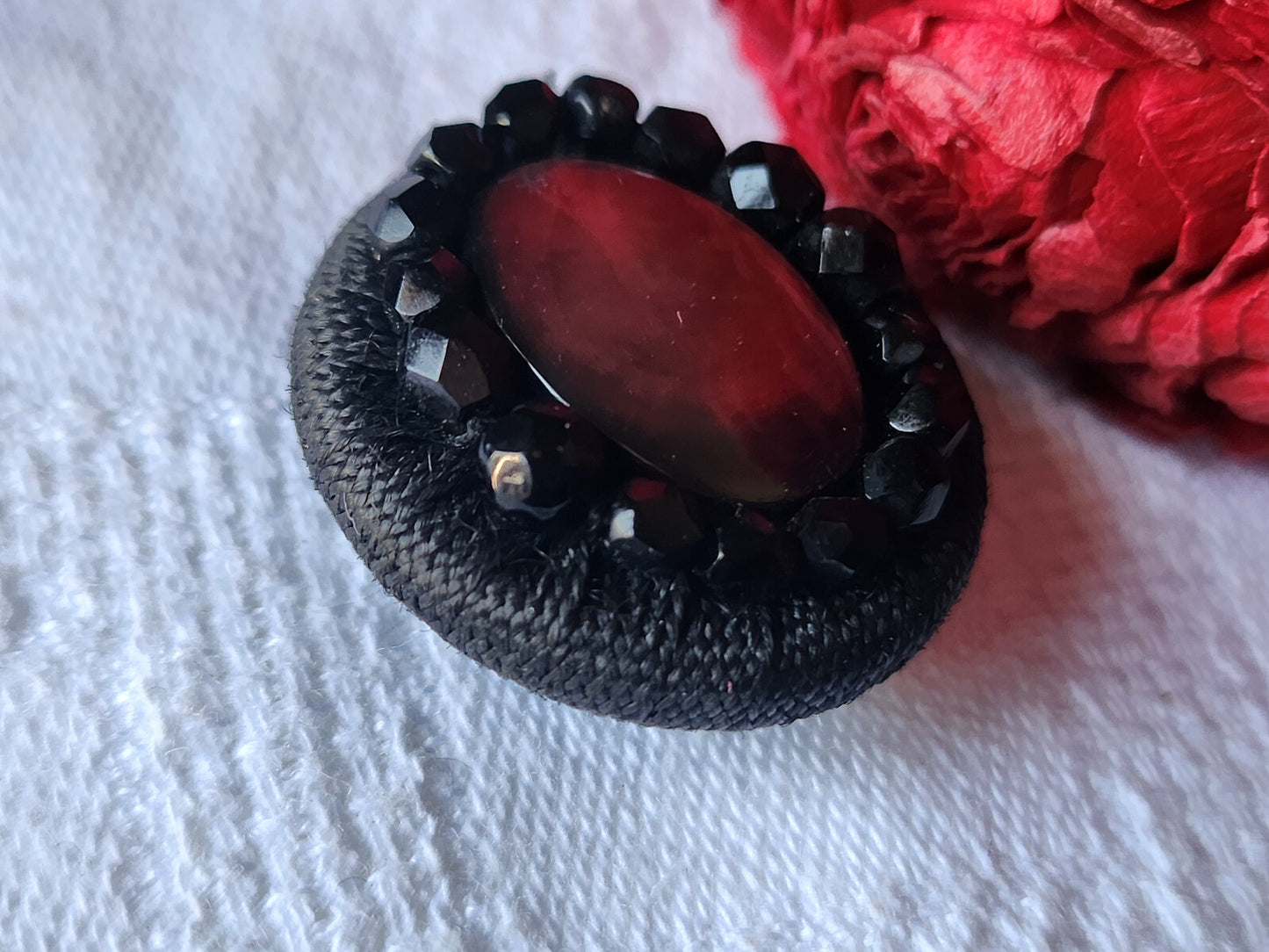 Bouton vintage en nacre collection passemnetrie perlé  2,6 cm D17G