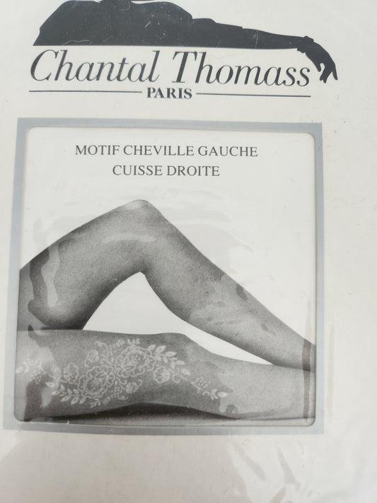 Paire de bas vintage encore sous blister Chantal Thomass blanc taille 2 B8