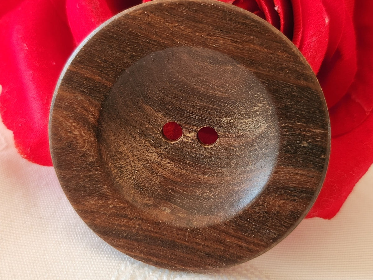 Enorme bouton ancien en bois XXL 4,4 cm 44 mm ref 319