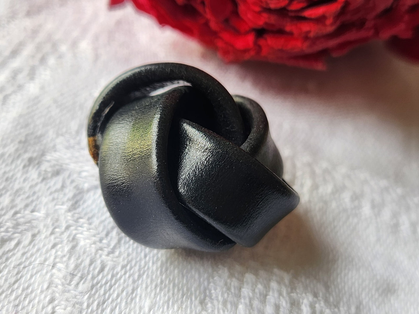 collection bouton ancien en cuir original 2,7 cm gros G13P