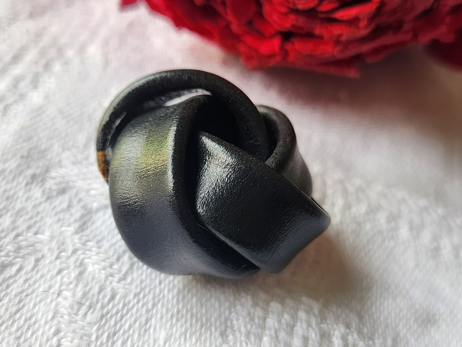 collection bouton ancien en cuir original 2,7 cm gros G13P