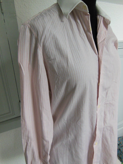Pur vintage jolie chemise ancienne rayé rose  ideal avec jean  38? ref PORT
