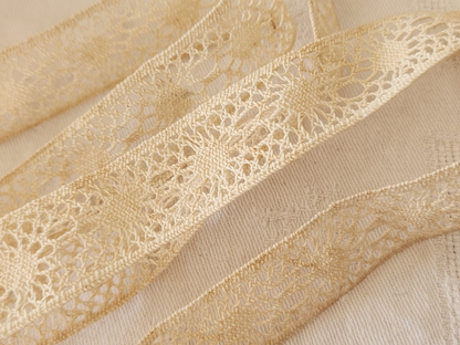 Dentelle ancienne grande longueur 4 mètres 90 sur  2,2 cm T2-7