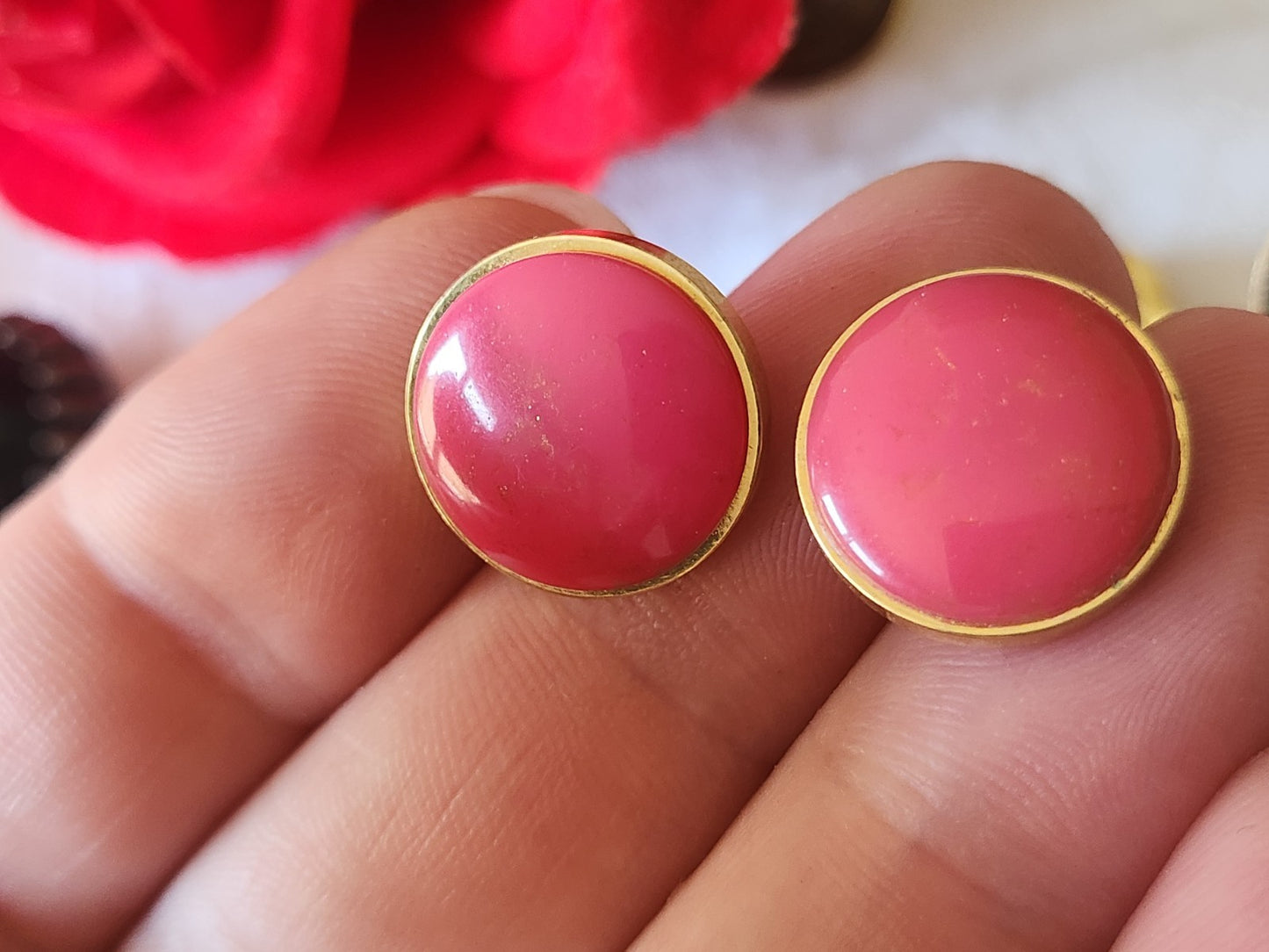 Lot 10 boutons vintage en métal  duo panaché 1,6 à 2,2 cm ref 6053
