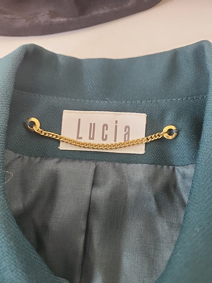 Veste neuve verte zippé Lucia étiquette année 1990/2000 taille 40 ref portant