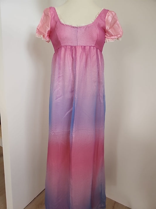 Pur vintage robe longue chemise de  nuit? année 60 damasT34/36?   ref portant
