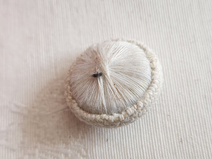 Bouton passementerie blanc sequin pied 2,4 cm ou 24 mm G12G