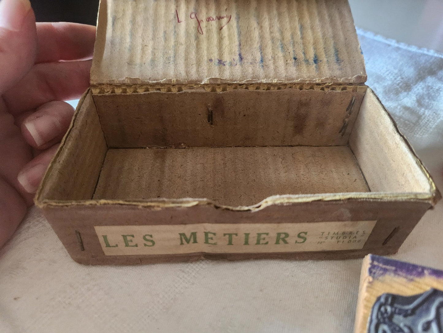 Lot 6 tampons vintage ecole collection metier boulange mecano