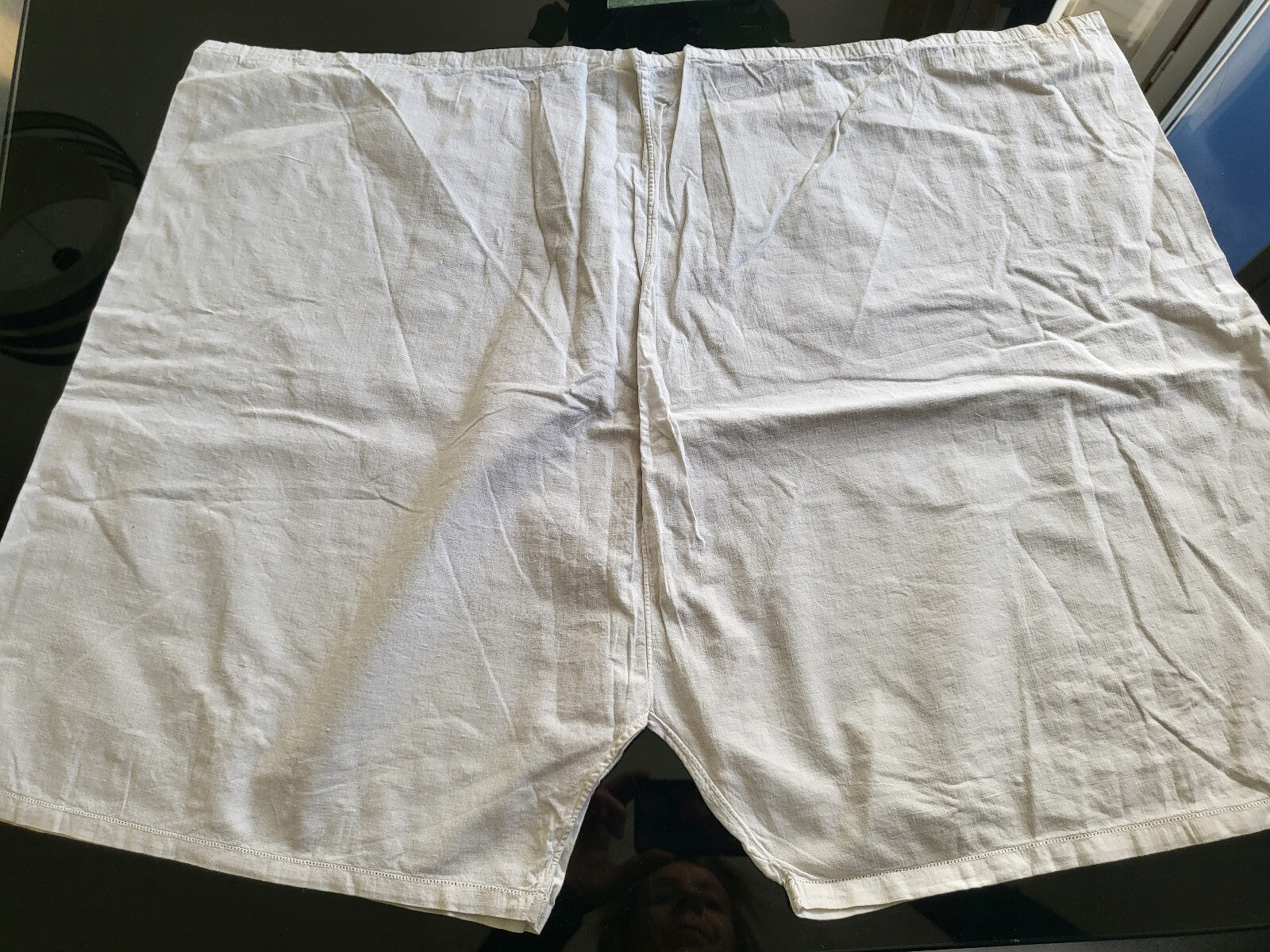Ancienne culotte short nuit  panty broderie cordon à mettre   B1