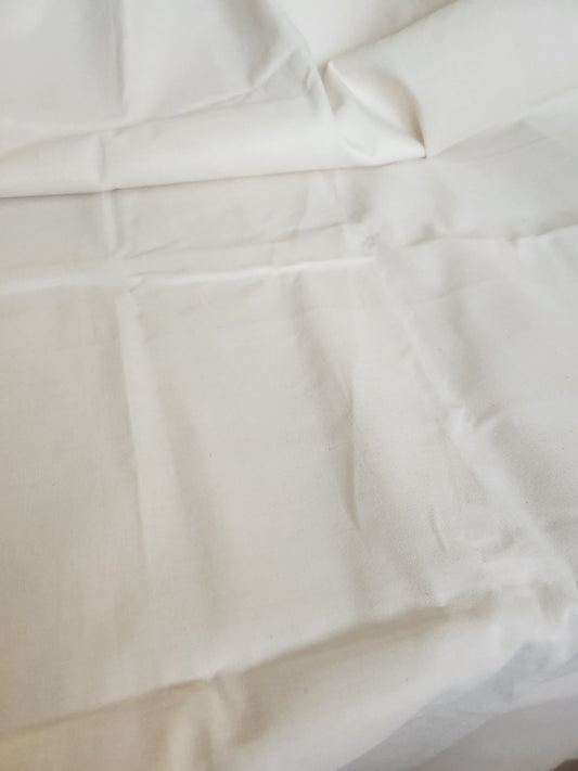 Ancien coupon de tissu toile métis beige 182 cm sur 97 cm B5